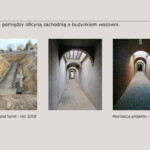 Tunel pomiędzy oficyną zachodnią a budynkiem wozowni - proces budowy